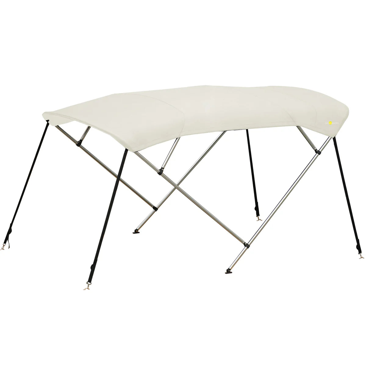 4-boogs biminitop - Aluminium - Hoogte 125 cm - Doek 220 cm - wit