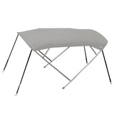 4-boogs biminitop - RVS - Hoogte 125 cm - Doek 220 cm - grijs