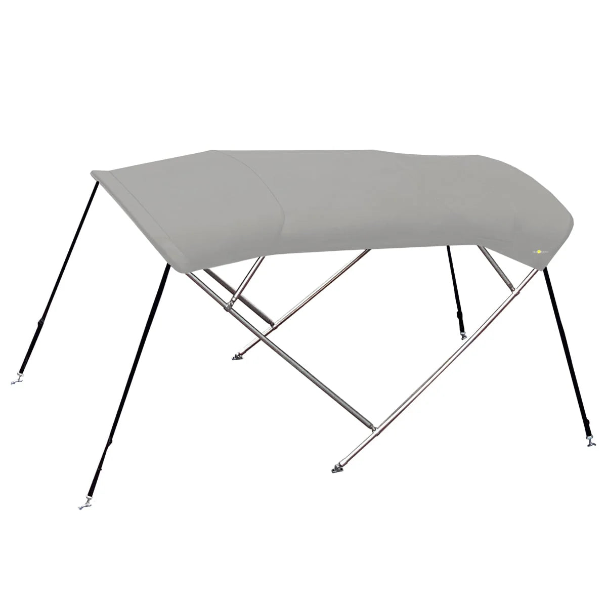 4-boogs biminitop - RVS - Hoogte 125 cm - Doek 220 cm - grijs