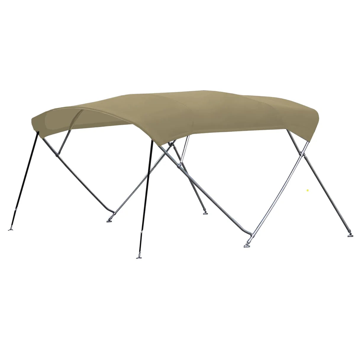 Cruiser biminitop - RVS - Breedte 180 <> 210 cm - Hoogte 135 cm - Doek 220 cm - zand