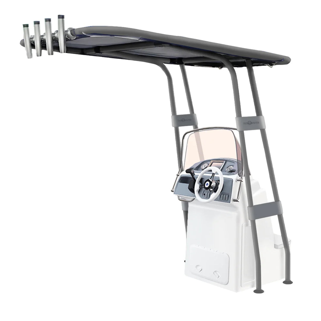 Heavy Duty T-Top - Grijs gecoat aluminium - Dekmontage
