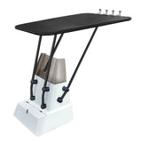Heavy Duty T-Top - Zwart gecoat aluminium - Montage aan concole - Zwart doek