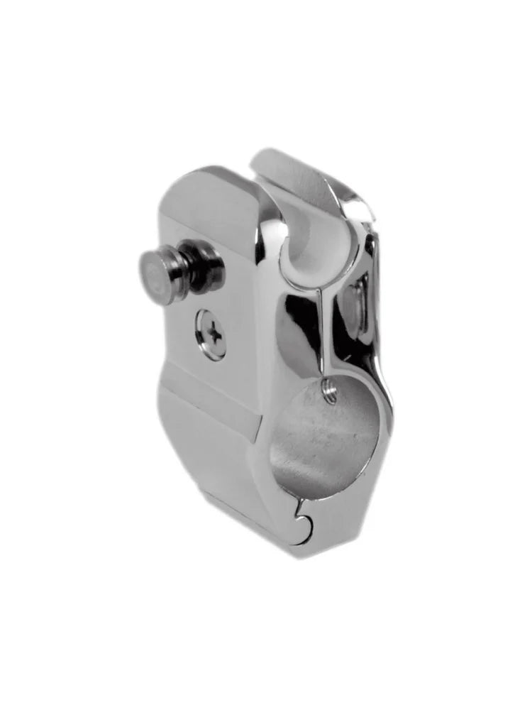 RVS railingvoet voor vastzetten biminitop - 25mm reling