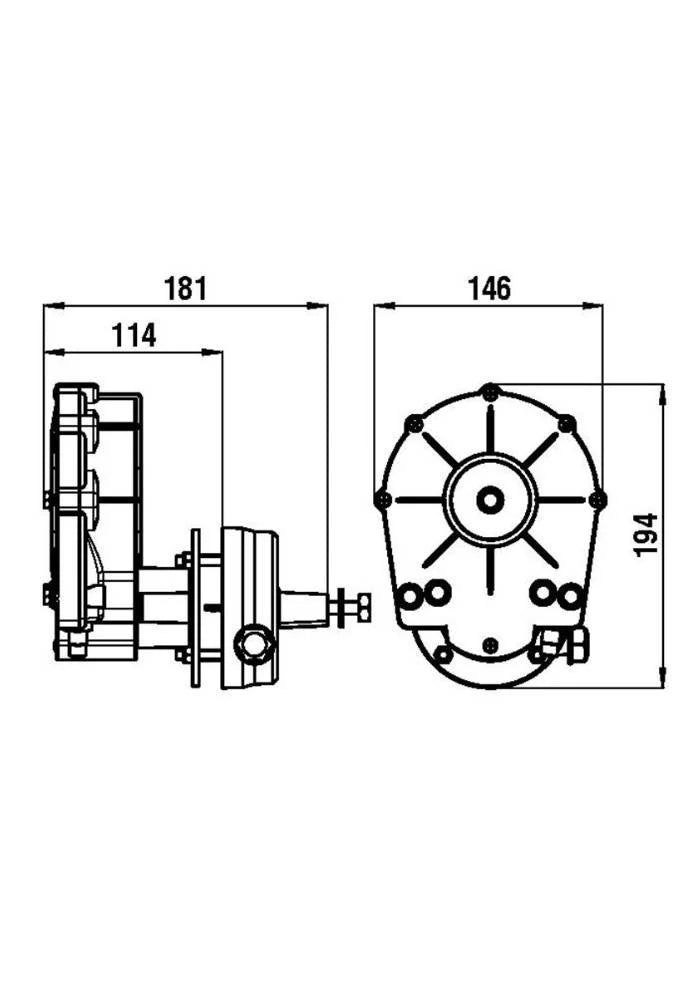 Stuursysteem set - metalen stuurkop KMDA100 met TO2 stuurkabel - mechanisch