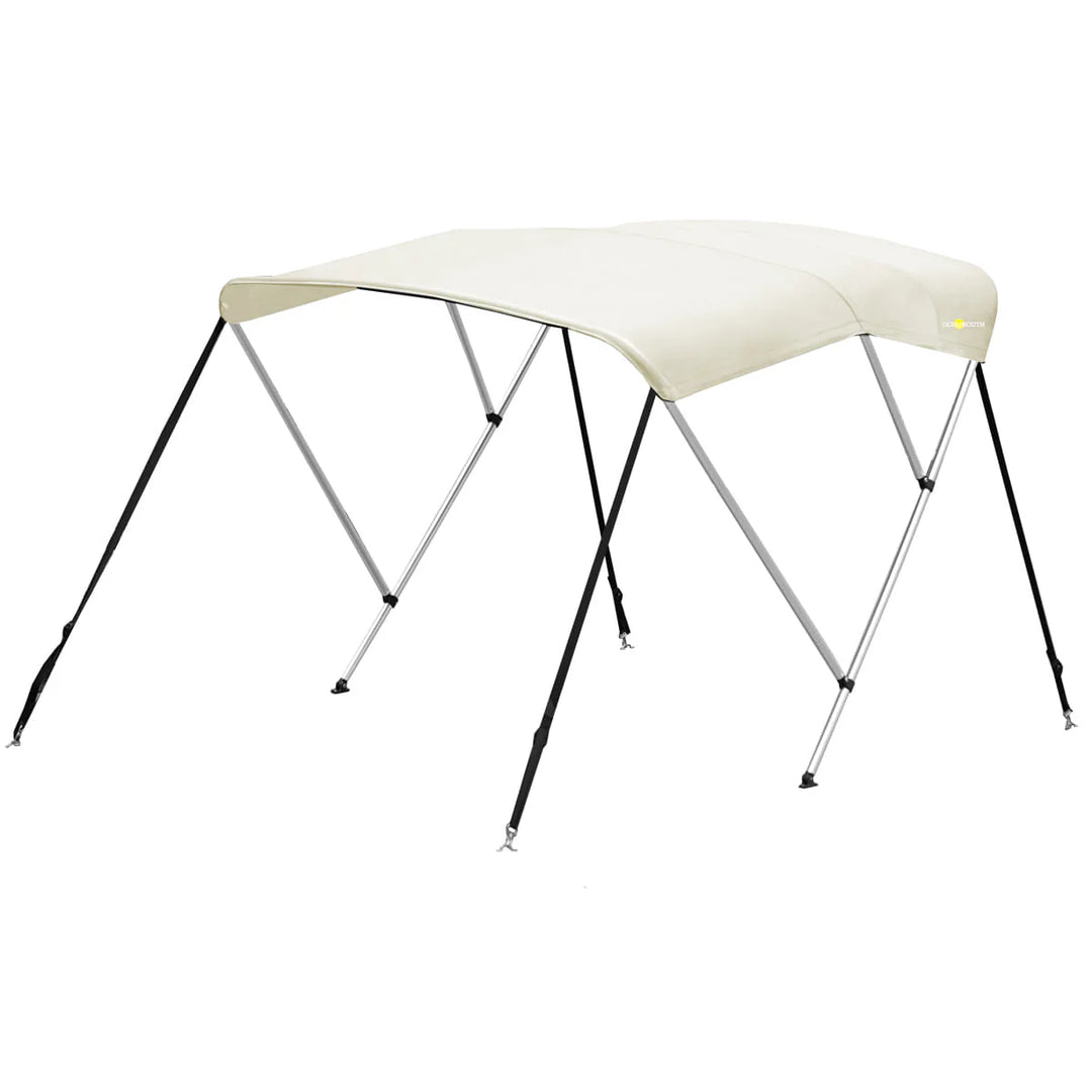 3-boogs biminitop - Aluminium - cm - Hoogte 130 cm - Doek 183 cm - creme