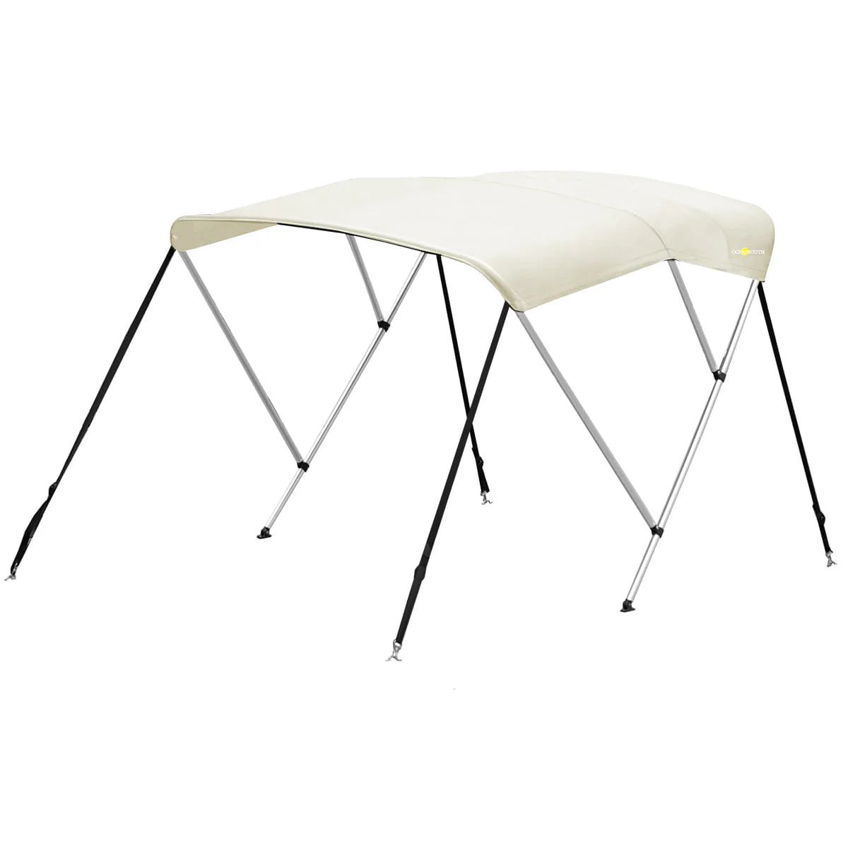 3-boogs biminitop - Aluminium - cm - Hoogte 130 cm - Doek 183 cm - creme