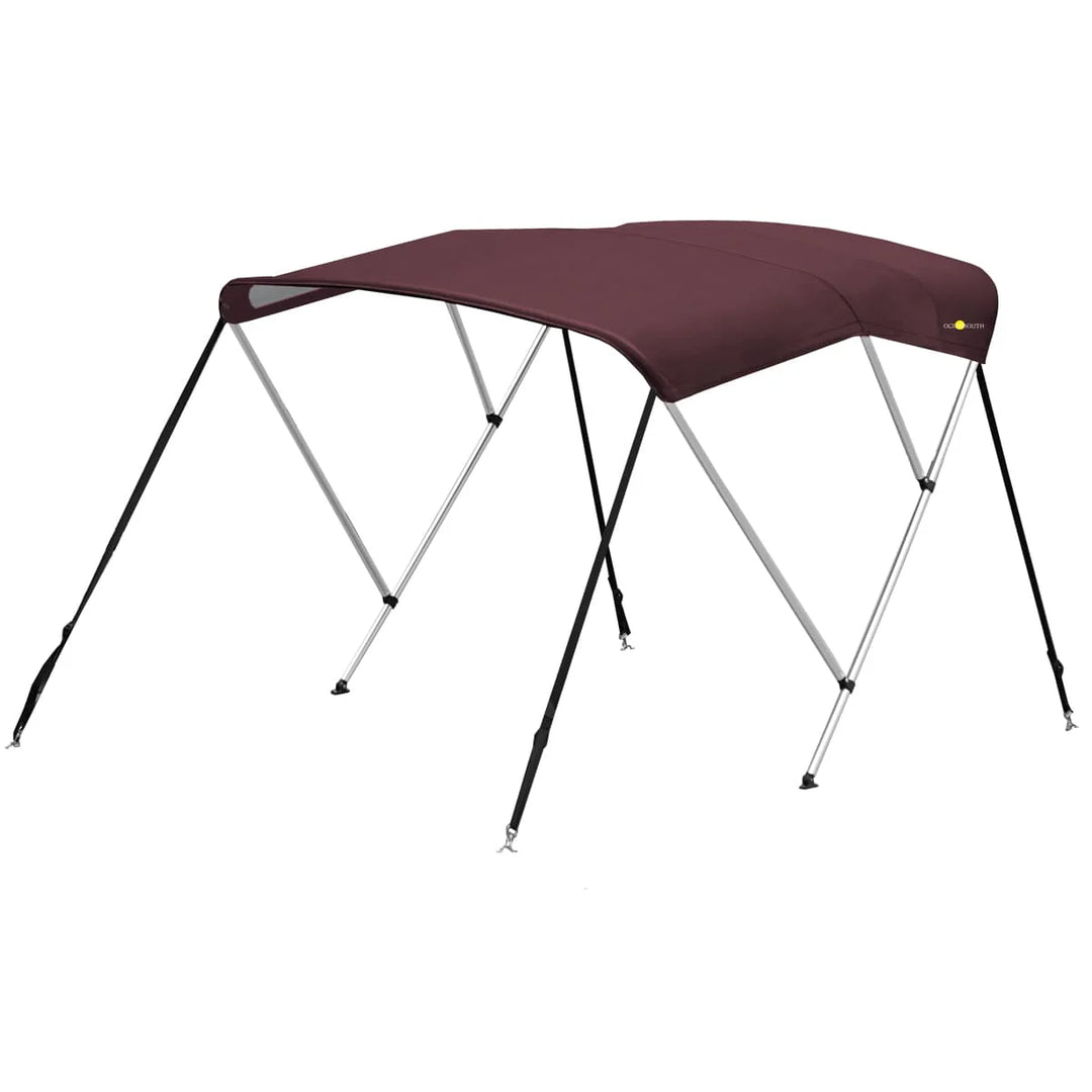 3-boogs biminitop - Aluminium - cm - Hoogte 130 cm - Doek 183 cm - maroon