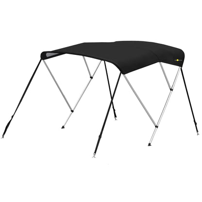 3-boogs biminitop - Aluminium - cm - Hoogte 130 cm - Doek 183 cm - zwart
