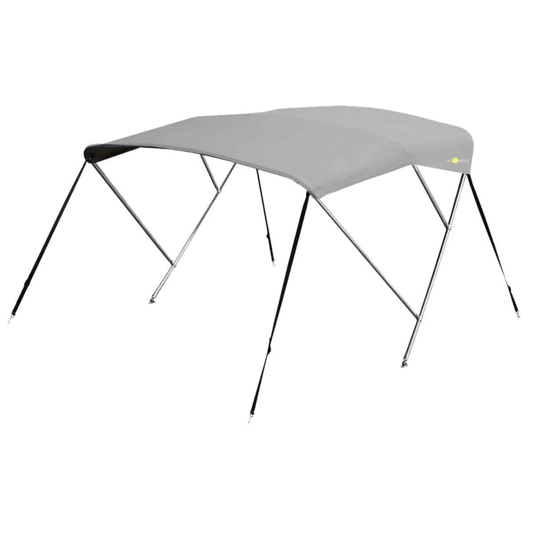 3-boogs biminitop - RVS - Hoogte 130 cm - Doek 183 cm - grijs