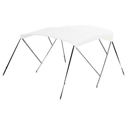 3-boogs biminitop - RVS - Hoogte 130 cm - Doek 183 cm - wit