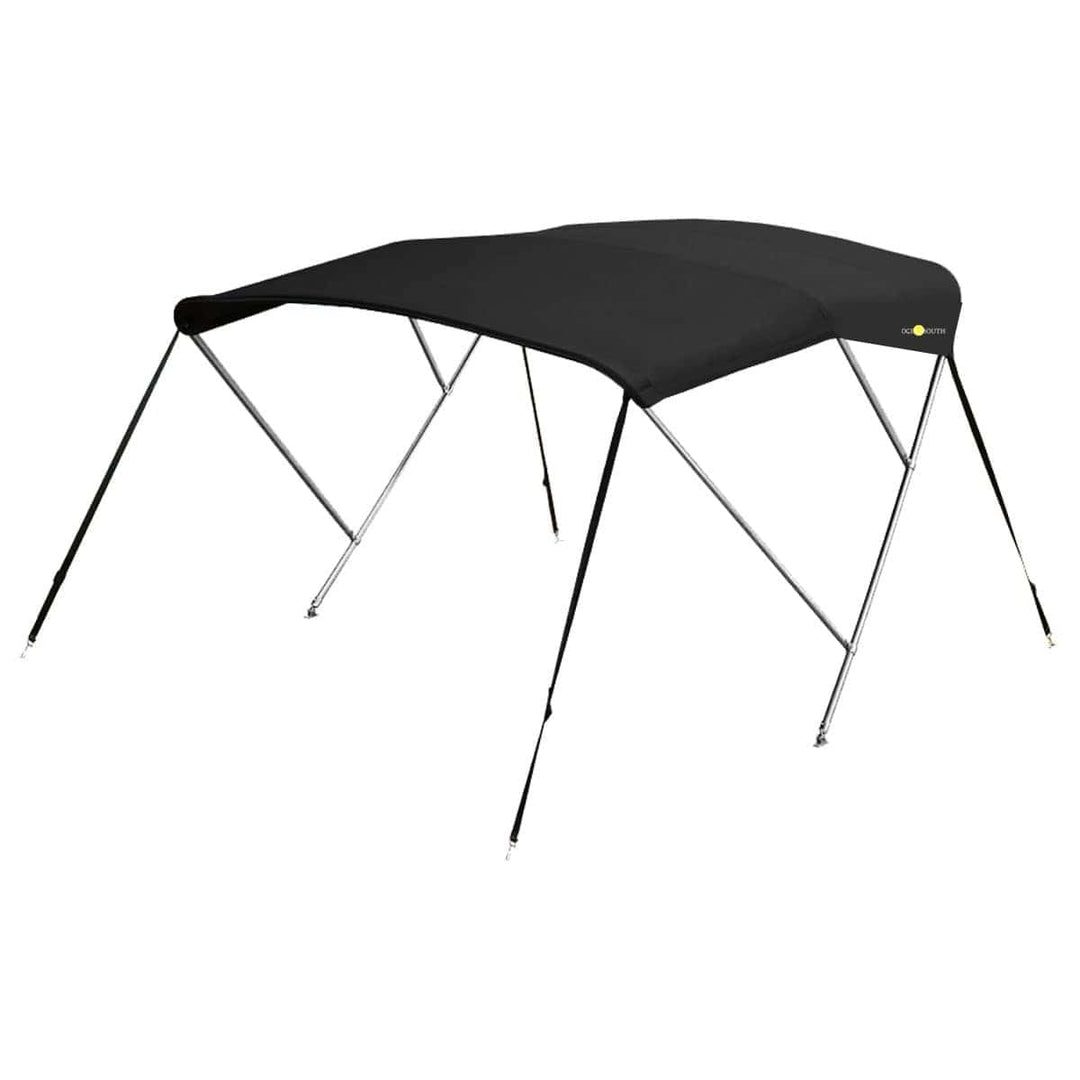 3-boogs biminitop - RVS - Hoogte 130 cm - Doek 183 cm - zwart