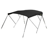 3-boogs biminitop - RVS - Hoogte 130 cm - Doek 183 cm - zwart