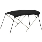 4-boogs biminitop - Aluminium - Hoogte 125 cm - Doek 220 cm - zwart