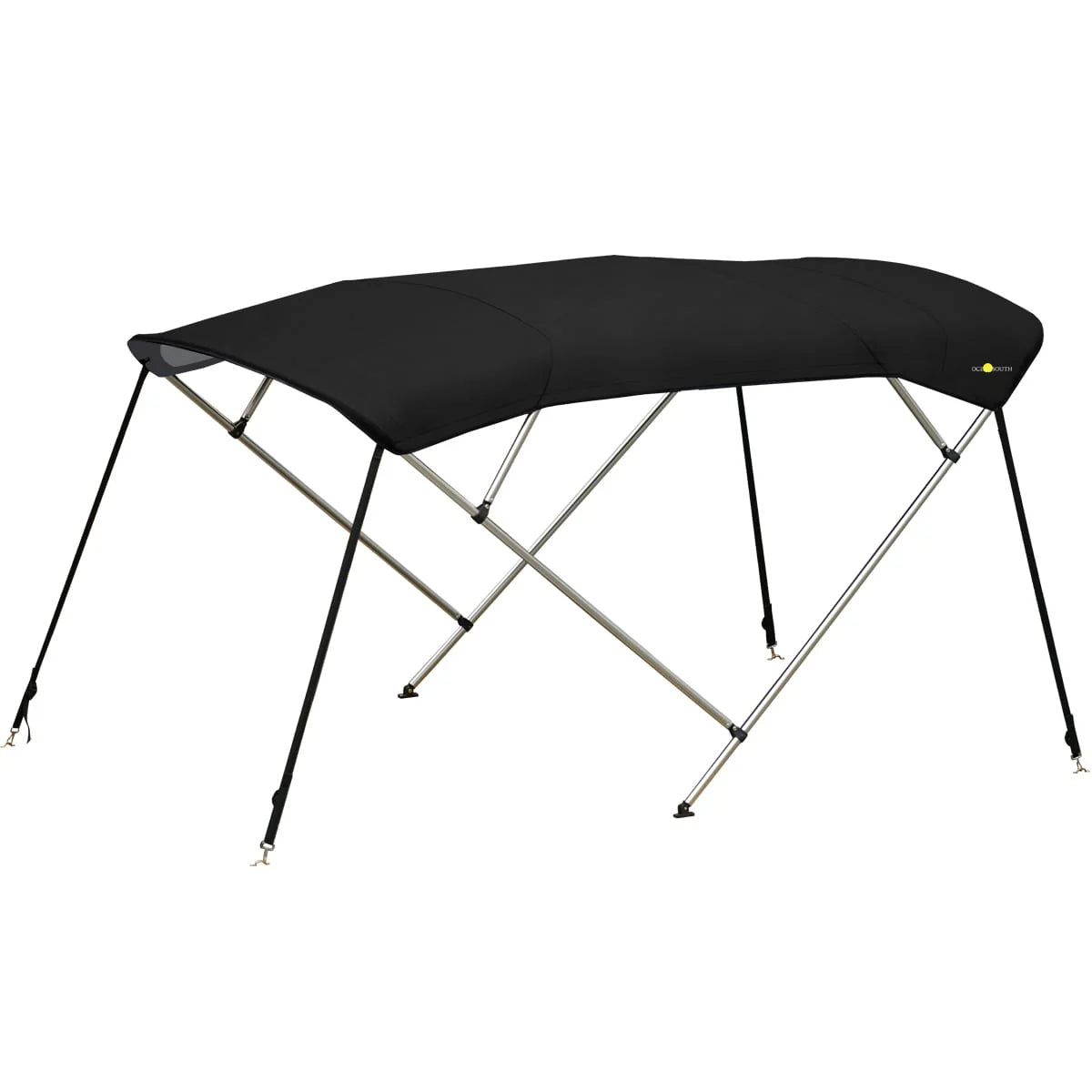 4-boogs biminitop - Aluminium - Hoogte 125 cm - Doek 220 cm - zwart