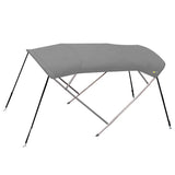 4-boogs biminitop - RVS - Hoogte 125 cm - Doek 220 cm - antraciet