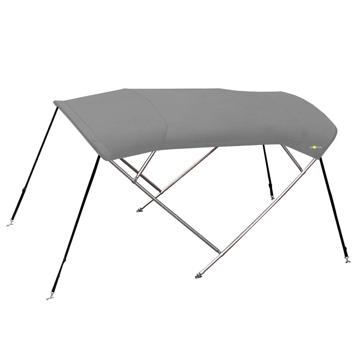 4-boogs biminitop - RVS - Hoogte 125 cm - Doek 220 cm - antraciet
