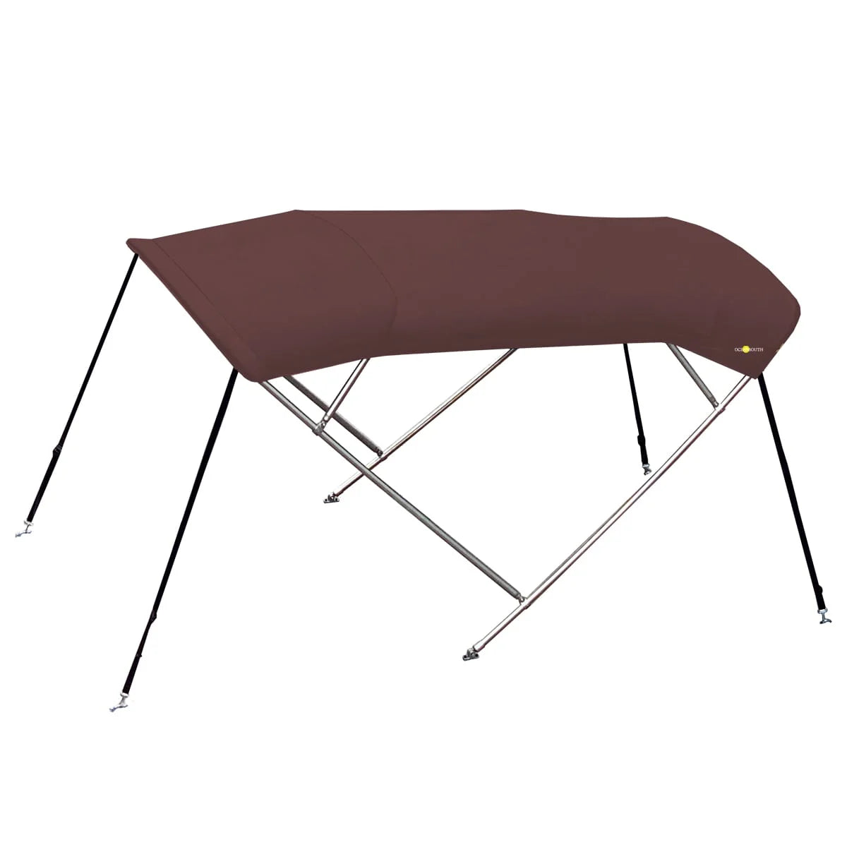 4-boogs biminitop - RVS - Hoogte 125 cm - Doek 220 cm - maroon