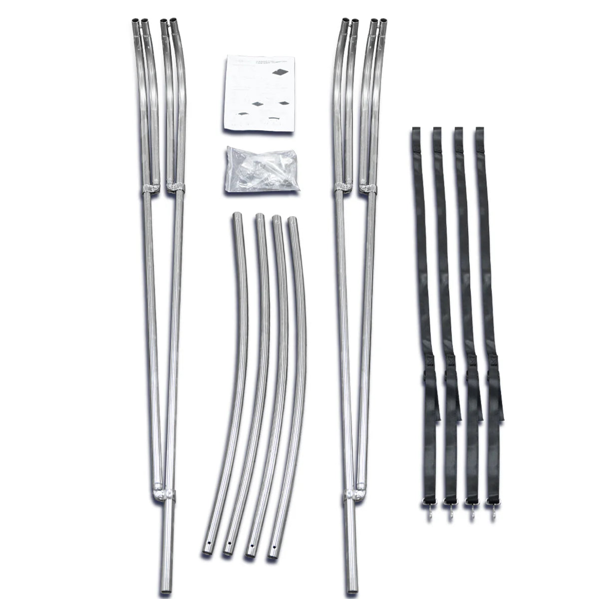 4-boogs biminitop - RVS - Hoogte 125 cm - Doek 220 cm - onderdelen
