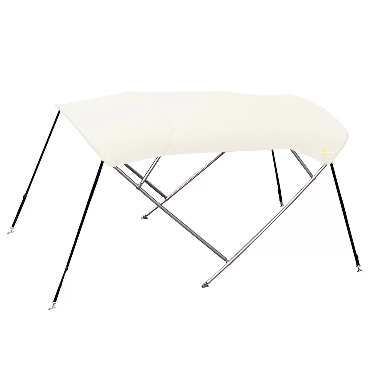 4-boogs biminitop - RVS - Hoogte 125 cm - Doek 220 cm - wit