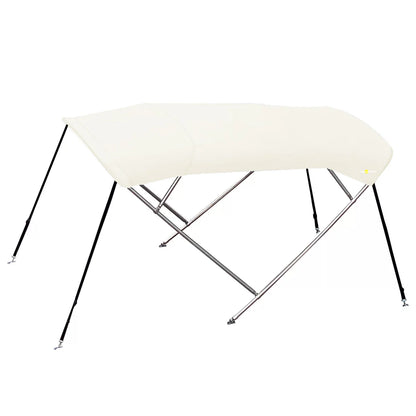 4-boogs biminitop - RVS - Hoogte 125 cm - Doek 220 cm - wit