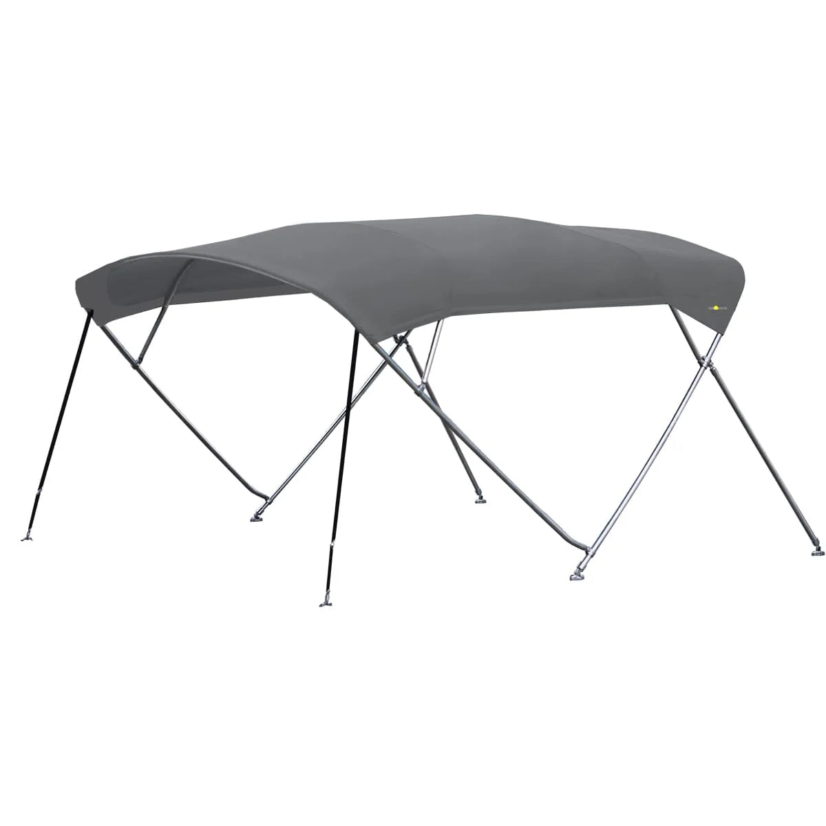 Cruiser biminitop - RVS - Breedte 180 <> 210 cm - Hoogte 135 cm - Doek 220 cm - grijs