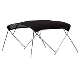 Cruiser biminitop - RVS - Breedte 180 <> 210 cm - Hoogte 135 cm - Doek 220 cm - zwart