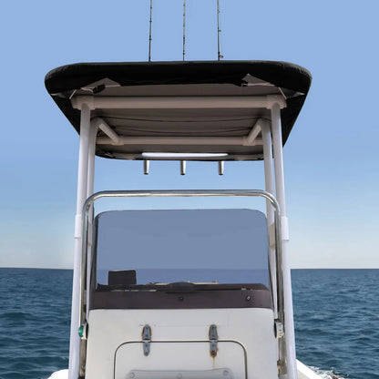 Heavy Duty T-Top - Wit gecoat aluminium - Dekmontage - op boot