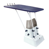 Heavy Duty T-Top - Wit gecoat aluminium - Montage aan console - Marine Grade - blauw doek