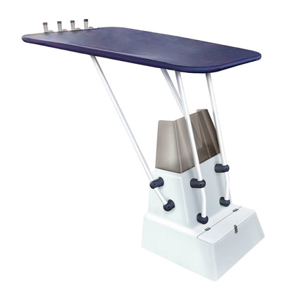 Heavy Duty T-Top - Wit gecoat aluminium - Montage aan console - Marine Grade - blauw doek