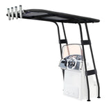 Heavy Duty T-Top - Zwart gecoat - Dekmontage - Zwart doek