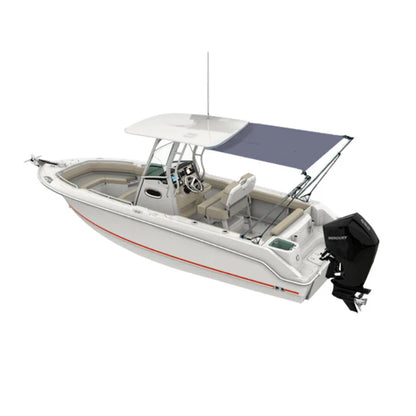 T-Top - zonneluifel - lengte tot 240 cm - grijs doek boot