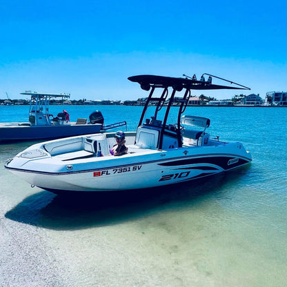 T-Top shade extension kit - zonneschermverlenger - op boot