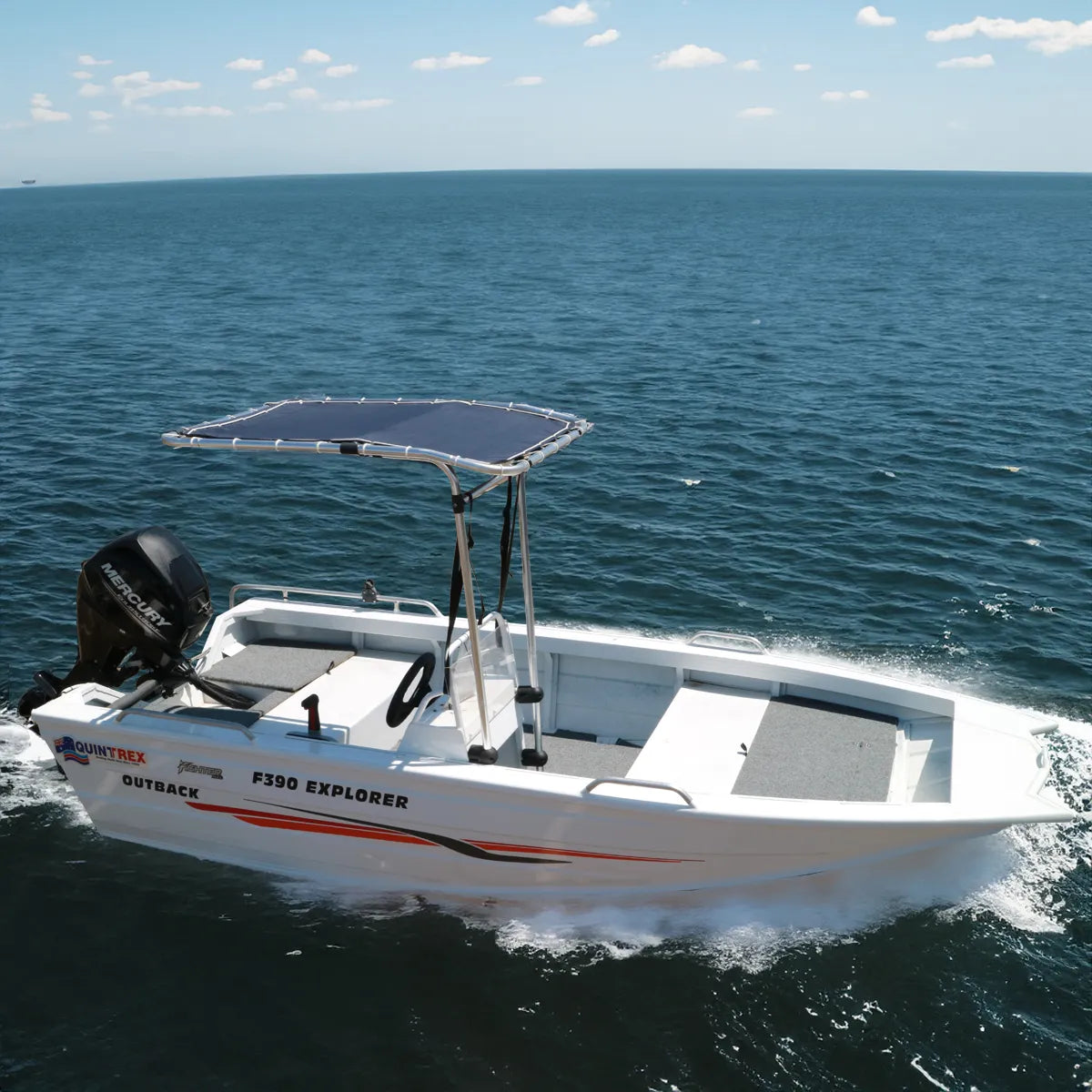 T-Top voor Console - Aluminium - Hoogte verstelbaar - Marine grade doek - op boot