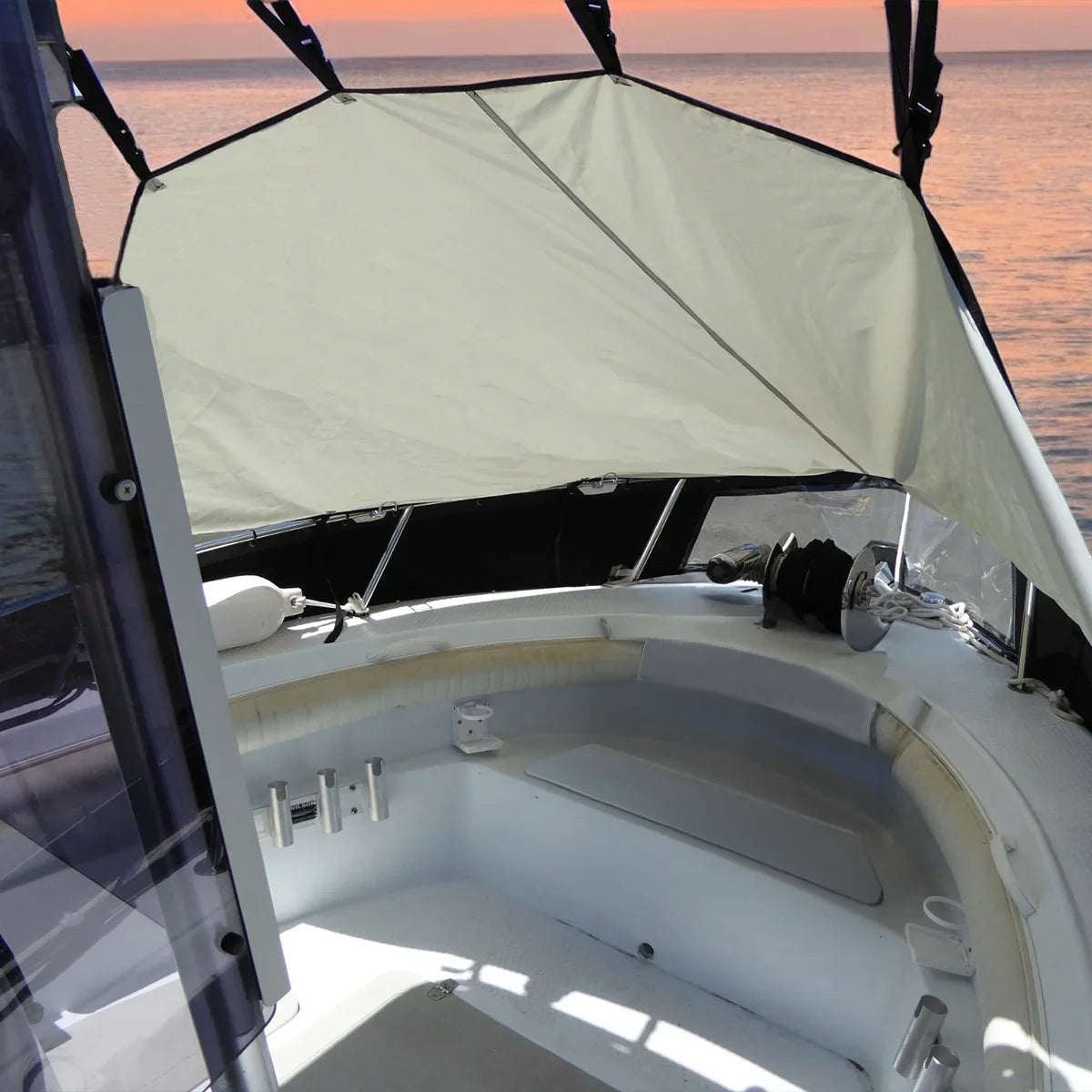 T-top Boeg Schaduw Doek - op boot