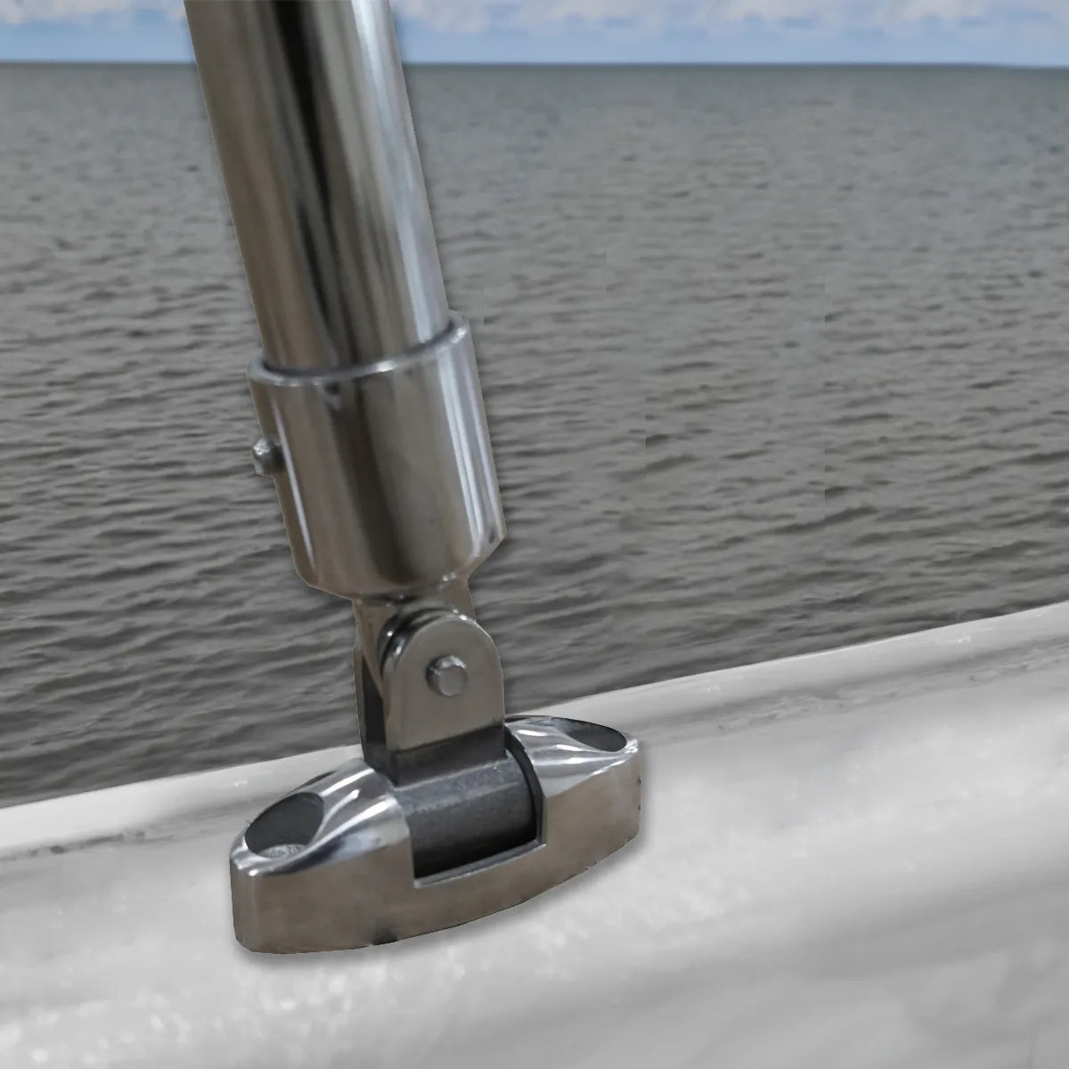 Zeilboot biminitop - RVS - Breedte 190 <> 210 cm - Hoogte 135 cm - Doek 130 cm - bevestiging