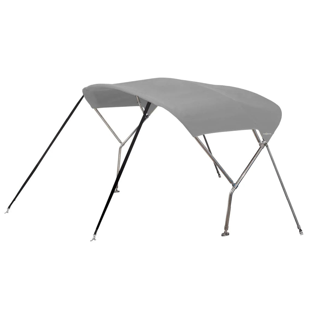 Zeilboot biminitop - RVS - Breedte 190 <> 210 cm - Hoogte 135 cm - Doek 130 cm - grijs
