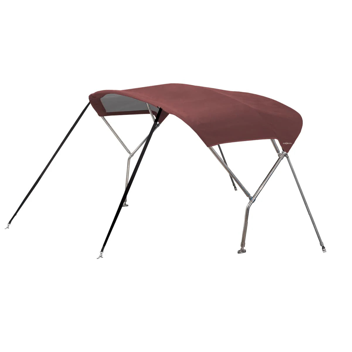 Zeilboot biminitop - RVS - Breedte 190 <> 210 cm - Hoogte 135 cm - Doek 130 cm - maroon