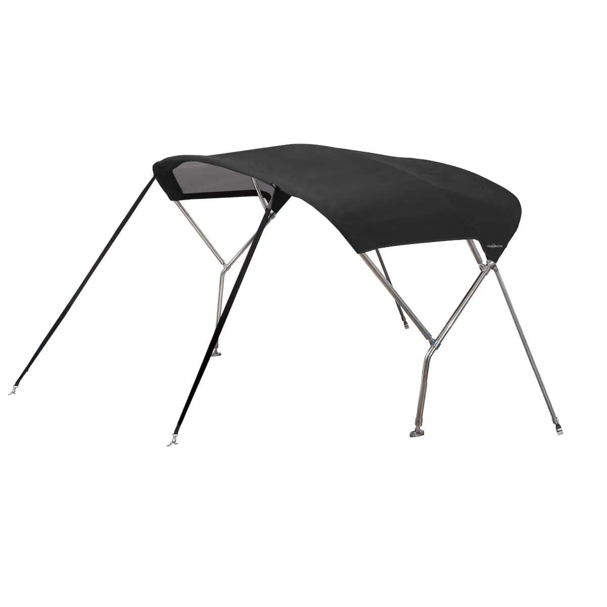 Zeilboot biminitop - RVS - Breedte 190 <> 210 cm - Hoogte 135 cm - Doek 130 cm - zwart